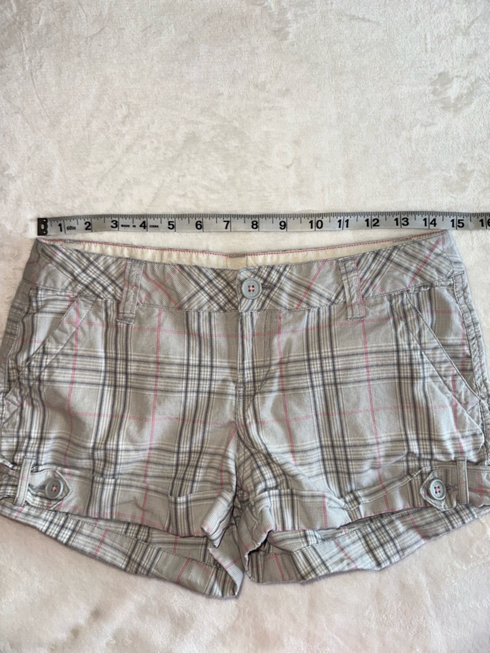 Aeropostale Vintage Y2K Plaid Low Rise Shorts - Picture 6 of 7